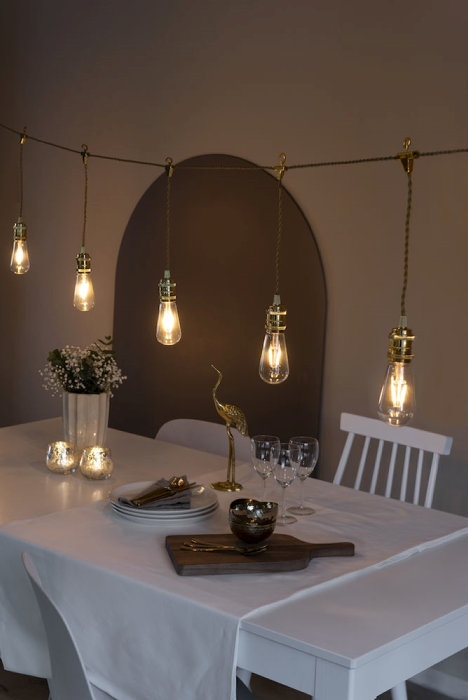 Julslinga Guld LED Konstsmide